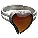 Jude Jewelers Adjustable Color Changing Mood Ring Inspirational Mystique Marble (Heart, Adjustable)