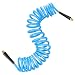 WYNNsky 1/4 Coiled Air Hose, Polyurethane Material, 1/4 Inch MNPT Swivel Brass Fittings with Bend Restrictors, 20 Feet Air Compressor Hose