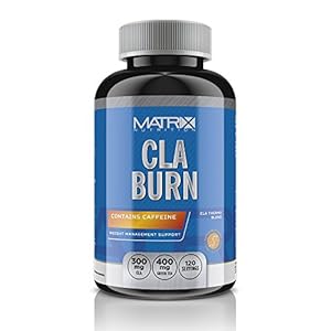 Matrix Nutrition CLA Burn Fat Burners, High Caffeinated Weight Management Tablets, Training, Gym, Exercise, Conjugated Linoleic Acid, Weight Loss Muscle Gain Soft Gel Capsules X 120