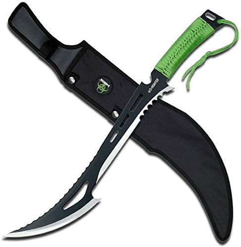 New Zombie Hunter 23.75" Stainless Steal Machete with Paracord Wrapped Handle & Nylon Sheath - The Walking Dead Will Not Survive