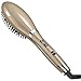 pureGLO Ionic Hair Straightening Brush, Best PTC Ceramic Heating Hair Straightener Brush with Anion(1million/cm3) Care, Anti Scald Straightening Comb with Heat Resistant Glove