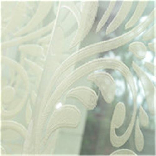 MLZ White Curtain Tulle Panel Sheer Yarn Curtain Window Blinds Window Treatments Kitchen Tulle Sheer Organza Jacquard Fabrics White Cream W500cm L270cm 1 Rod Pocket