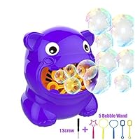 Bdwing Bubble Machine, Bubble Maker Blower, Kids Toys with 5 Extra Bubble Bars, Mini Screwdriver, 500 Bubbles per Minute Indoor Outdoor Play, Birthday Parties, Picnics (Bubble Machine)