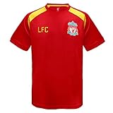 Liverpool Football Club Official Soccer Gift Boys Poly Training Kit T-Shirt