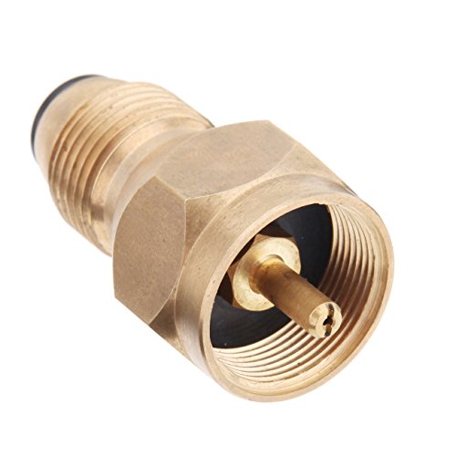 Iglobalbuy Universal 1lb Propane Tank Refill Adapter Safe Tank Fill Attachment Brass Regulator Valve Accessory Fits All 1 lb Cylinder Tanks LP Gas Cylinder Canister Filler Coupler