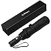 Balnore Travel Umbrella, 9 Ribs Finest Windproof Golf Umbrella Auto Open Close Upgraded Anti-Slip Handle with Teflon Coating and Gift Box Cover