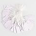 100 Pcs Price Label Tags with Hanging String for Jewelry Display 23 x 13mm White