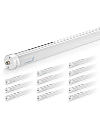 Hyperikon T8 Tubo de luz LED 8 pies, 36 W, doble alimentación, esmerilado