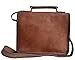 jaald Leather Messenger Bag Laptop Case Briefcase Brown Distressed Shoulder Bag Compatible With Ipad & Tablet