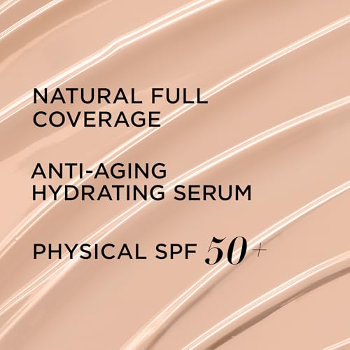 IT Cosmetics CC+ Cream - Natural Full Coverage Foundation With SPF 50+, Color Corrector & Anti-Aging Hydrating Serum, Hyaluronic Acid + Peptides, Lightweight Up To 24H Wear, All Skin Types- 1.08 fl oz