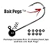 Harmony Fishing - Tungsten Shakeyhead Jigs [Pack of 5 w/Bait Pegs] (shaky head jig hooks for bass fishing) (1/8 oz (5 Pack))