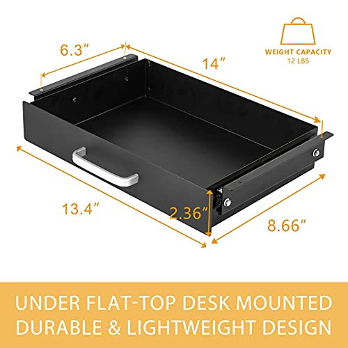 Gome Under Desk PullOut Drawer Storage Organizer Office Mounted