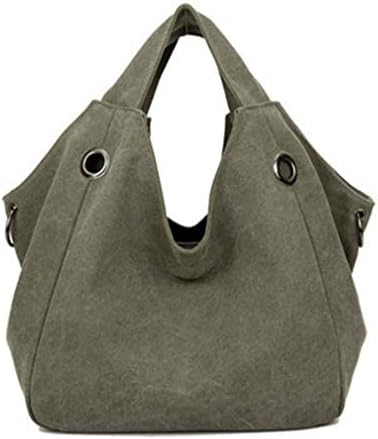 Casual Women Crossbody Canvas Bag Big Women Shoulder Bags Army Green