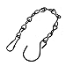 8 Pack 9.5 Inches Hanging Chains for Bird Feeders, Billboards, Chalkboards, Planters and Decorative Ornaments (Black)