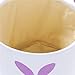 Foldable Easter Basket Easter Bunny Bag Easter Eggs Hunt Bag Gifts/Fluffy Tails Printed Rabbit Canvas Toys Bucket Tote (Purple)