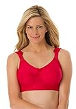 Elila Women's Plus Size Wireless Full-Coverage Jacquard Embroidered Bra