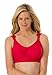 Elila Women's Plus Size Wireless Full-Coverage Jacquard Embroidered Bra