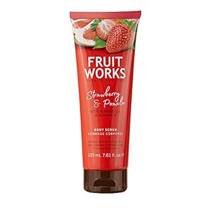 Fruit Works Strawberry & Pomelo Cruelty Free & Vegan Body Scrub With Natural Extracts 1x 225ml
