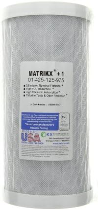 KX Matrikx 01-425-125-975 Big High Capacity Chemical, Chlorine Taste and Odor Reduction Filter, 10-Inch, Blue
