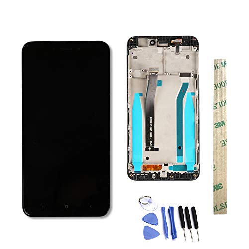 Dr.Chans LCD Display Screen Touch Digitizer Assembly Replacement with Free Tools for Xiaomi Redmi 4X/4X Pro Black with Frame