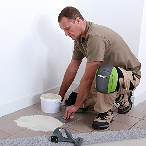 WORKPRO Garden Knee Pads, Flooring Kneepads with Foam Padding, Comfortable Kneeling Cushion for Gardening, House Cleaning, Construction Work