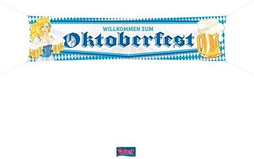 Folat 61492 Street Banner October Beer Festival Beer Mug Banner - 180x40 cm (packaging may vary), Multi-colored
