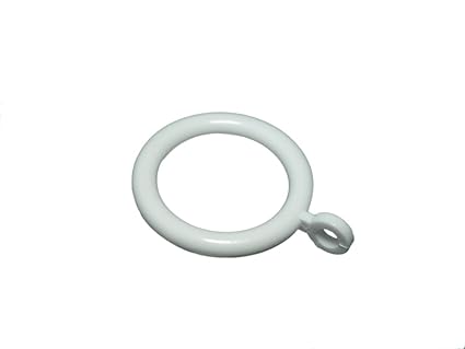 White Plastic Curtain Pole Rod Rings 28mm Id 40mm Od Pack Of 20