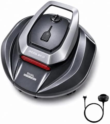 Robot Limpiafondos Piscina Inalámbrico con Flotador, Recogida sin Poste, 2 Motores, 90Min, 80m², Autoaparcamiento Inteligente, Diseño Biónico, Fácil de Usar para Piscina Elevada y Enterrada