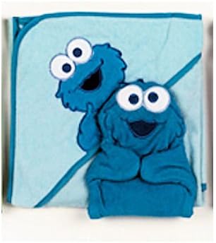 cookie monster hooded towel