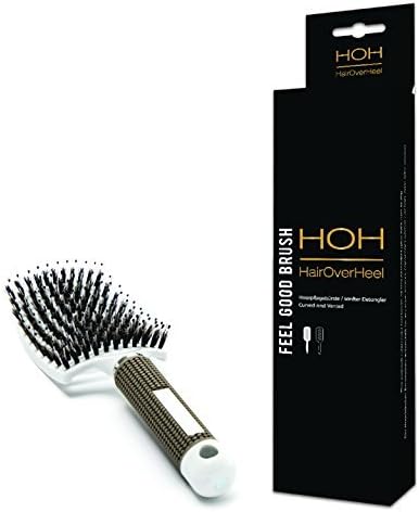 Wild boar Bristle detangling Hair Brush - curved and vented-for Women Long, Thick, Thin, Curly & Tangled Hair Vent Brush