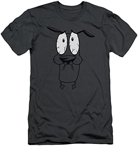 Courage The Cowardly Dog Scared Mens Slim Fit Shirt