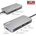 Lenovo USB C Hub, Type C Adapter with USB C Charging Port, 7 in 1 USB-C to HDMI Output, USB 3.0, SD & MicroSD Card Reader, Portable for MacBook Pro, Chromebook and More Type-C Devices