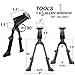 Lumintrail Center Mount Double Leg Kickstand - Adjustable Height Kickstands for 24-29 Inch Adult Bikes - Perfect for Cruiser, Road and Hybrid