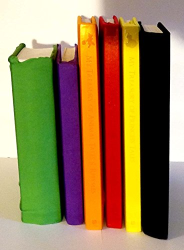 Jumbo stretchable book Cover set of six with sticky pad and stick on labels washable and durable fits most text books