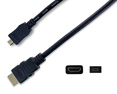 Focuslife 6FT Micro-HDMI to HDMI Cable for Nikon COOLPIX P900 P610 P600 L820 L830 L840 S7000 S6900 S6800 S6500 S9900 S9600 S9700 S9400 S9500 W100 AW110 AW120 AW130 A900 B500 B700 Digital Camera