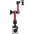 Oudtinx Red Adjustable Magnetic Base Holder for Digital Dial Indicator