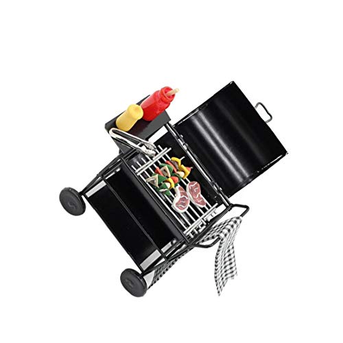 JBNS Puppenhaus Miniatur-Grill Möbel BBQ Grill Set Pretend Play Bratofen Für Fairy Garden Life-szenen-dekor-1set – Bild 7