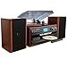 Boytone BT-24MB Bluetooth Classic Style Record Player Turntable with AM/FM Radio, CD/Cassette Player, 2 Separate Stereo Speakers, Record from Vinyl, Radio, and Cassette to MP3, SD Slot, USB, AUX.thumb 2