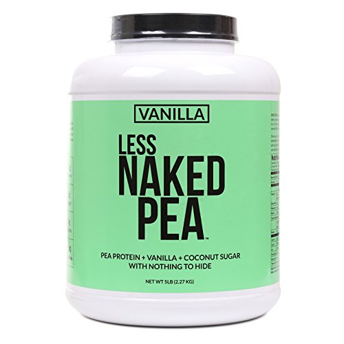 LESS NAKED PEA - VANILLA PEA PROTEIN - Pea Protein Isolate from North American Farms - 5lb Bulk, Plant Based, Vegetarian & Vegan Protein. Easy to Digest, Non-GMO, Gluten Free, Lactose Free, Soy Free