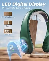 Neck Fan, Personal Fan with LED Display, USB-C