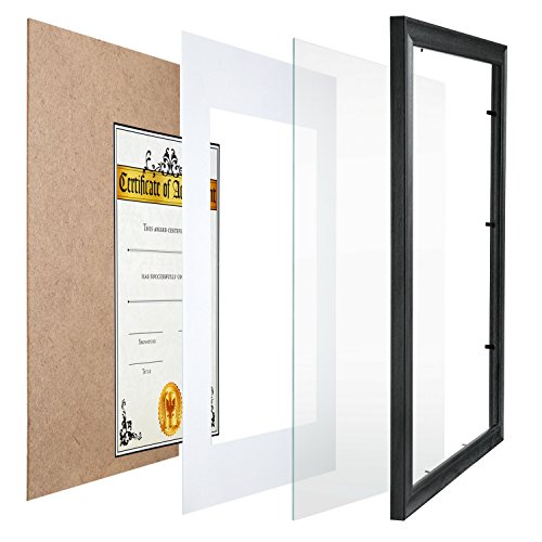 image for Icona Bay 11 by 14 Picture Frame (11x14 Matted to 8.5x11, Matte Black)