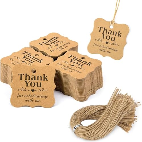 Brown Thank You Gift Tags
