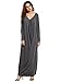 Verdusa Women's Boho Long Sleeve Draped Caftan Casual Loose Long Maxi Dress Heather Grey M