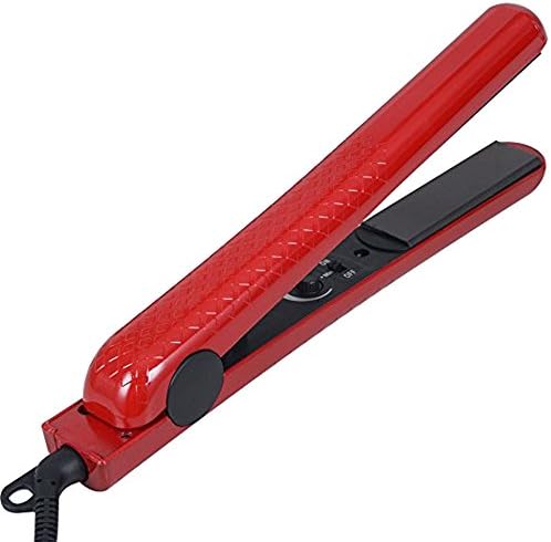 Donop Hair Straighteners - 1.25 Inch Ceramic Tourmaline Ionic Flat Iron Temperature Control Hair Straightener Free Bonus With Hair Clips (Ceramic, Red)