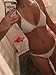 Biki Wave New Hot Design Sexy Women Bikini Brazilian Thong Swimsuit Swimwear (Small, White)