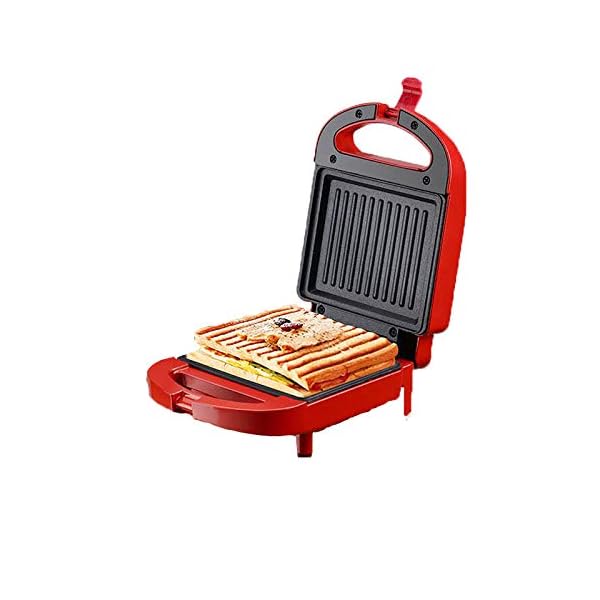 Breakfast-Sandwich-Maker-Household-Waffle-Maker-Multifunctional-Double-Sided-Heating-Toast-Press-Toaster-Panini-Toaster-Quiche-Gift-Red Breakfast Sandwich Maker, Household Waffle Maker Multifunctional Double-Sided Heating Toast Press Toaster Panini Toaster Quiche Gift-Red
