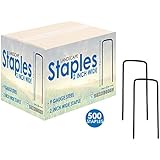 Sandbaggy 2 Inch Extra Wide Landscape Staples ~ Landscape Fabric Pins -Garden Staples Heavy Duty - Ground Cover Staples - Fence Anchors - Lawn Nails - Garden Stakes (500 Staples)