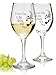 BANBERRY DESIGNS Sweetheart Wine Glasses - Set of 2 - I Love You to the Moon & Back with Red Hearts - Love, Anniversary, Wedding, Christmas, Valentines, & Engagement -12 oz