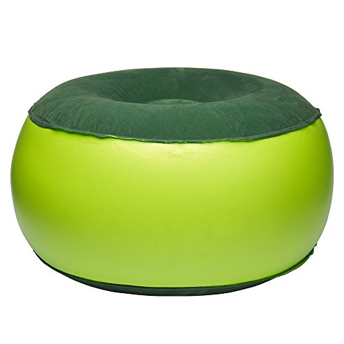 FMS Portable Balance Inflatable Stool Outdoor Camping Air Chair Footrest Cushion Used for Home Office Yoga Leisure Travel, Green