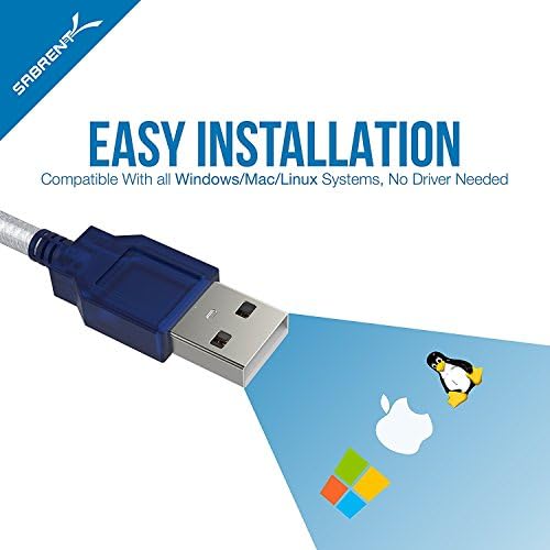 Sabrent Usb To Rs232 Serial Db9 Male Port Converter Cable Cb Rs232